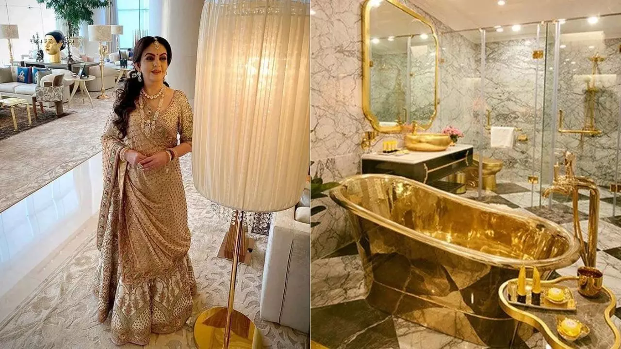 200 करोड़ का आलीशान बाथरूम: Nita Ambani नहाती है 200 करोड़ के इस बाथरूम में, सोने और हीरो से बना हैं ये बाथरूम